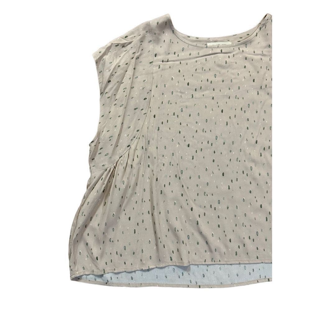 Grade & Gather tan watermark‎ blouse sz small minimalist casual - Picture 7 of 8
